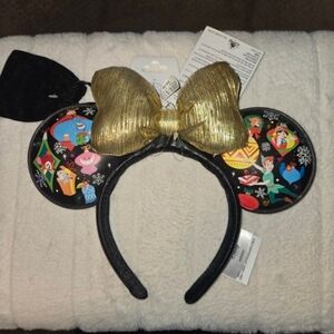 Disney Gold Bow Black Ears Headband